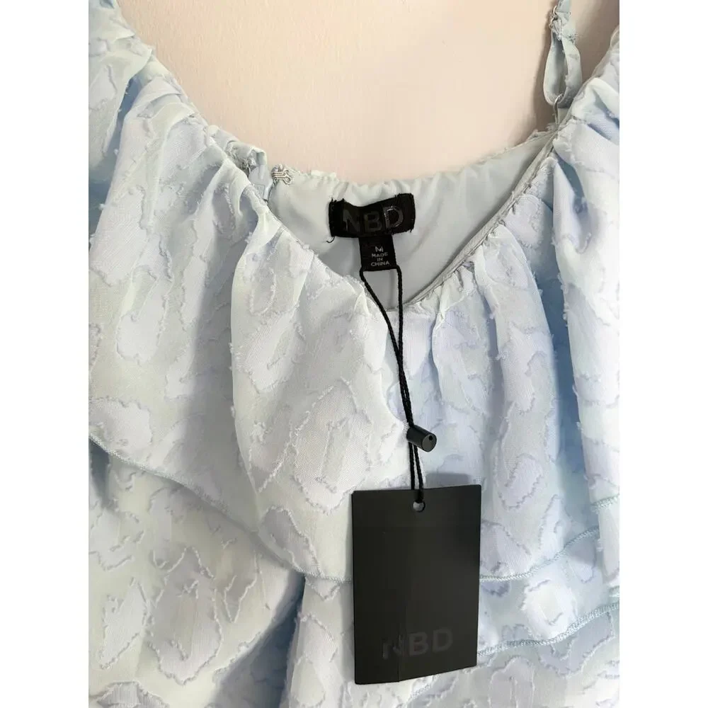 Revolve NBD Spencer Dress Size M Baby Blue NWT Retail $218 - Picture 6 of 8